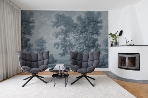 Fototapeta drzewa Rebel Walls R21542 Tree on the Hill Blue Hot Pops