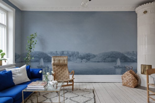 Fototapeta akwarelowy krajobraz Rebel Walls R21543 Weekend Sail Blue Hot Pops