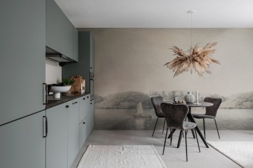 Fototapeta akwarelowy krajobraz Rebel Walls R21544 Weekend Sail Soft Hot Pops