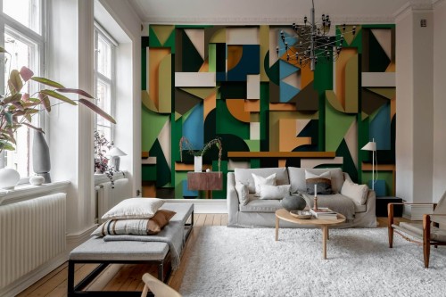 Fototapeta geometryczna efekt 3D Rebel Walls R21581 Caroline Forest Mic Linder