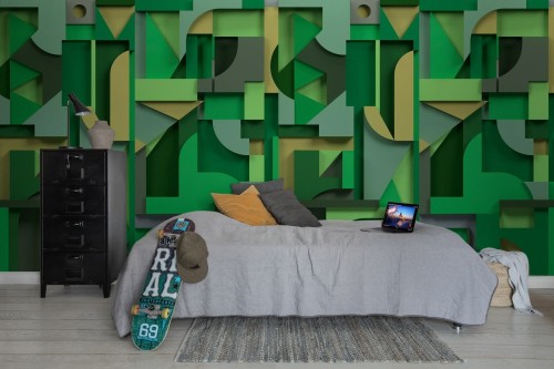 Fototapeta geometryczna efekt 3D Rebel Walls R21582 Caroline Green Mic Linder
