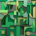 Fototapeta geometryczna efekt 3D Rebel Walls R21582 Caroline Green Mic Linder