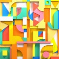 Fototapeta geometryczna efekt 3D Rebel Walls R21583 Caroline Happy Mic Linder