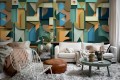 Fototapeta geometryczna efekt 3D Rebel Walls R21584 Caroline Retro Mic Linder