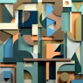 Fototapeta geometryczna efekt 3D Rebel Walls R21584 Caroline Retro Mic Linder