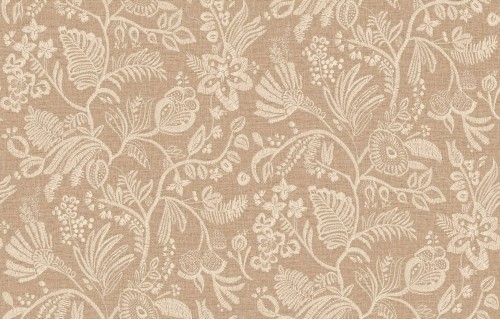 Tapeta haftowane kwiatowe pnącza Casamance 76960304 Pastel Broderies - 100 cm szer.