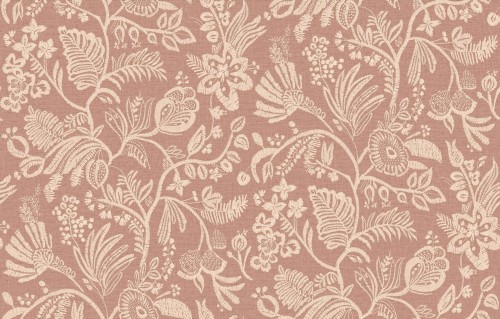 Tapeta haftowane kwiatowe pnącza Casamance 76960610 Pastel Broderies - 100 cm szer.