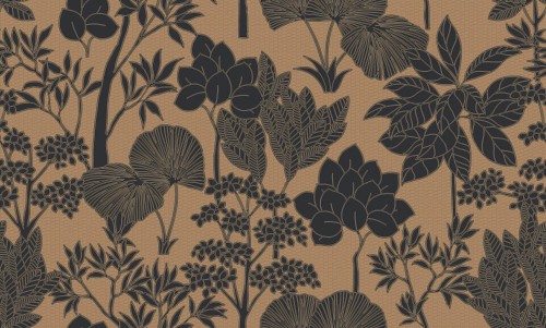 Tapeta roślinna Casamance 76900508 Inara Tressora - 106 cm szer.