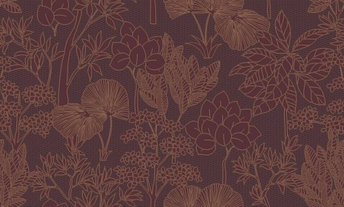 Tapeta roślinna Casamance 76900712 Inara Tressora - 106 cm szer.