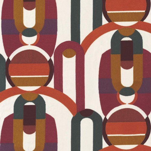 Tkanina dekoracyjna z haftem art deco Casamance 10550378 Cafe Society