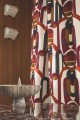 Tkanina dekoracyjna z haftem art deco Casamance 10550378 Cafe Society