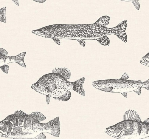 Tapeta tekstylna z rybami Carl Robinson CL71408 The Gentleman
