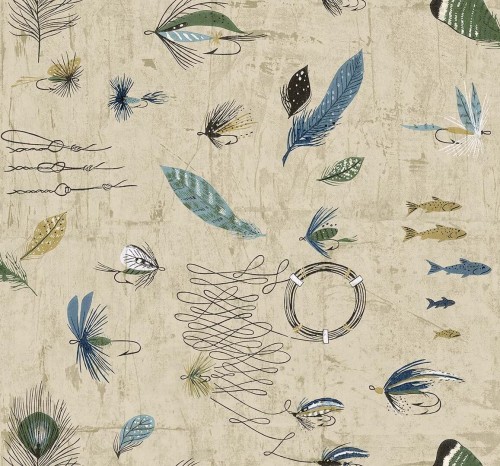 Tapeta w motywy wędkarskie Carl Robinson CL72002 The Gentleman