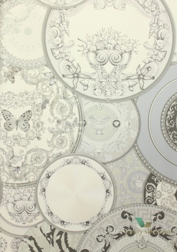 1 szt / 24H Tapeta kolaż talerzy 34901-3 Versace III