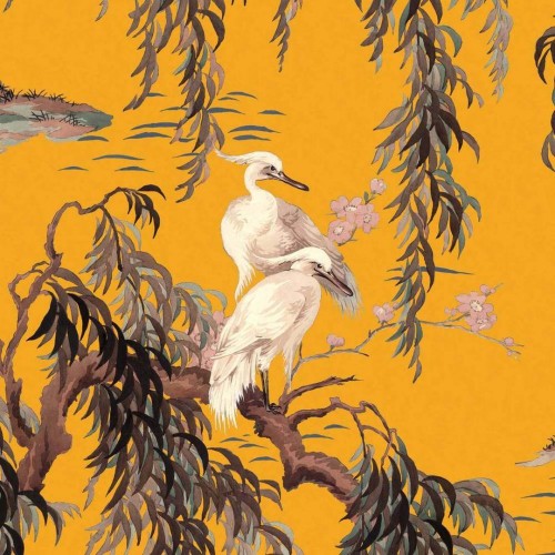 Tapeta żurawie i wierzby House of Hackney Zeus Ochre