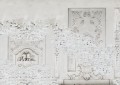Fototapeta pałacowa ze zdobieniami Wall&Deco WDST1301 Stucco Contemporary