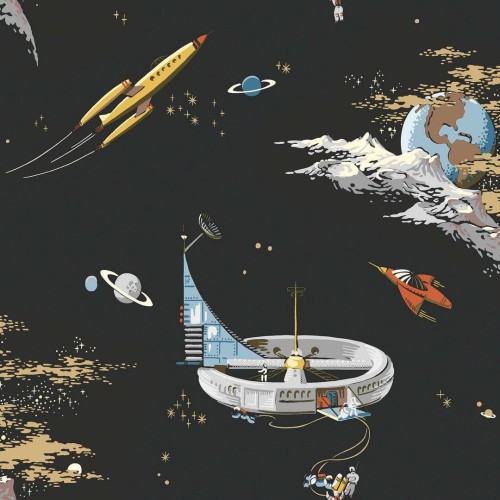 Tapeta kosmos i rakiety Boras Tapeter 8155 Space Adventure Fairyland