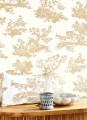 Tapeta wiejskie scenki rodzajowe Casadeco BTJD 201691313 Cadence Les Belles Toiles De Jouy 2