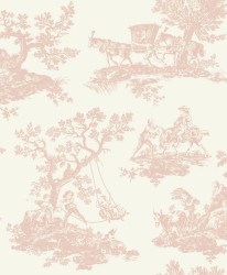 Tapeta wiejskie scenki rodzajowe Casadeco BTJD 201694114 Cadence Les Belles Toiles De Jouy 2