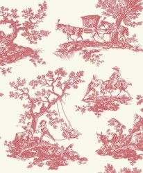 Tapeta wiejskie scenki rodzajowe Casadeco BTJD 201698585 Cadence Les Belles Toiles De Jouy 2