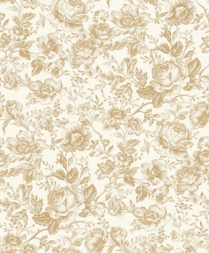 Tapeta róże angielskie Casadeco BTJD 201721331 Celestine Les Belles Toiles De Jouy 2