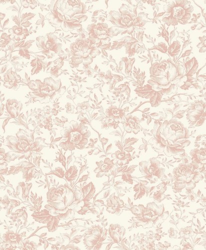 Tapeta róże angielskie Casadeco BTJD 201724101 Celestine Les Belles Toiles De Jouy 2