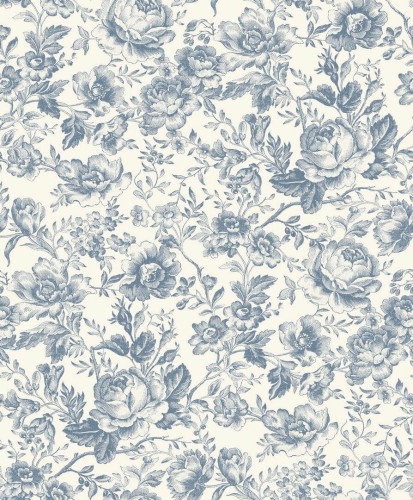 Tapeta róże angielskie Casadeco BTJD 201726505 Celestine Les Belles Toiles De Jouy 2