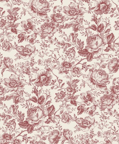 Tapeta róże angielskie Casadeco BTJD 201728558 Celestine Les Belles Toiles De Jouy 2