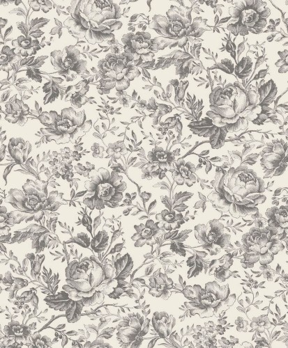 Tapeta róże angielskie Casadeco BTJD 201729909 Celestine Les Belles Toiles De Jouy 2