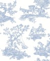 Tkanina dekoracyjna w wiejskie scenki Casadeco BTJD 201776389 Cadence Les Belles Toiles De Jouy 2