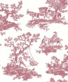 Tkanina dekoracyjna w wiejskie scenki Casadeco BTJD 201778510 Cadence Les Belles Toiles De Jouy 2