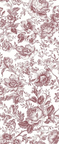 Tkanina róże Casadeco BTJD 201788888 Celestine Les Belles Toiles De Jouy 2