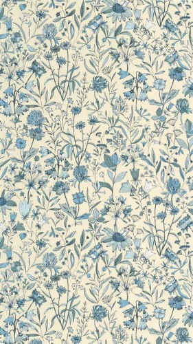 Tapeta kwiatowa łąka Caselio KBO 103001612 Jardin de Giverny Kitchen Box