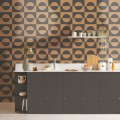 Tapeta koła i kwadraty Caselio KBO 104579011 Etendu Kitchen Box