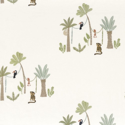 Tkanina haftowana dżungla Camengo 12550105 Luka Les Petits Reves