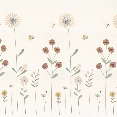 Tkanina w kwiaty z haftem Camengo 12720102 Lenael Les Petits Reves - 290 cm szer.