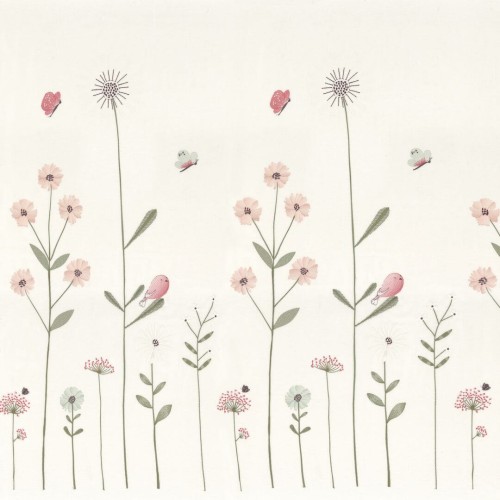 Tkanina w kwiaty z haftem Camengo 12720278 Lenael Les Petits Reves - 290 cm szer.