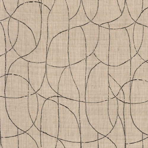 Tkanina zasłonowa z haftem Casamance 10630325 Mandala La Route De La Soie