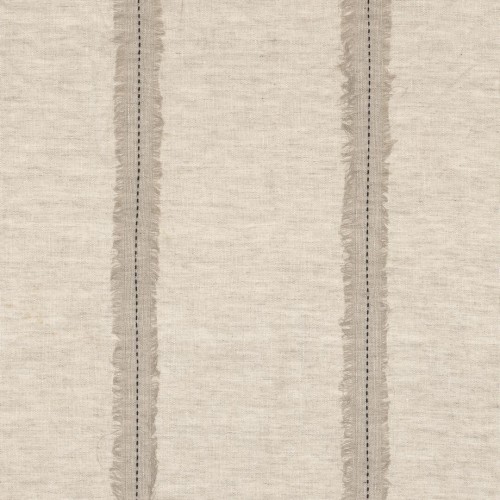 Tkanina lniana w pionowe pasy Casamance 47220392 Fleur de Lin Cote Lin Les Naturels 6