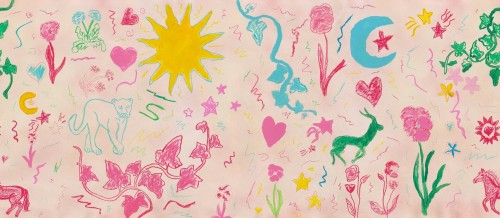 Fototapeta artystyczne rysunki R21505 Chroma Pink John-John Wallmansson