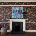 Tapeta kwiatowa w stylu jakobińskim House of Hackney Artemis Black