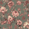 Tapeta kwiatowa w stylu jakobińskim House of Hackney Artemis Verdigris