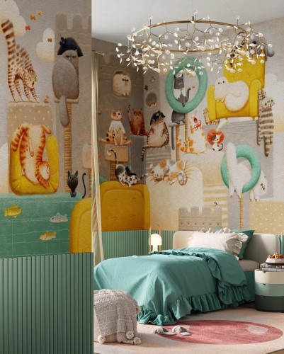 Fototapeta radosne koty Wonderwall Kitty Kitty 35084601