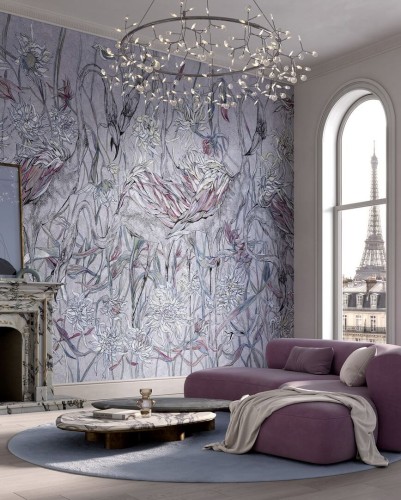 Fototapeta flamingi wśród kwiatów Wonderwall Mirabell 35033703