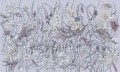 Fototapeta flamingi wśród kwiatów Wonderwall Mirabell 35033703