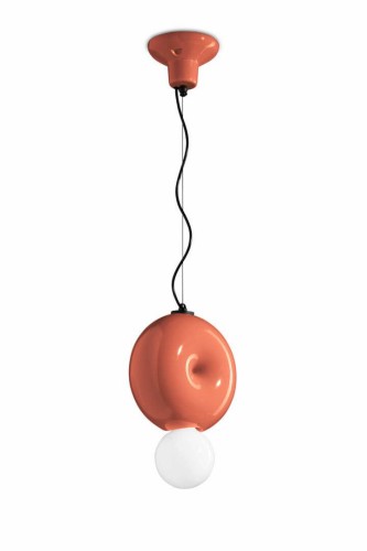 Lampa wisząca ceramiczna Ferroluce C2751 Arancio Poke BumBum Deco