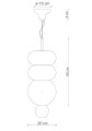 Lampa wisząca ceramiczna 3 Ferroluce C2753 MIX BumBum Deco