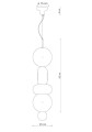 Lampa wisząca ceramiczna 4 Ferroluce C2754 MIX BumBum Deco