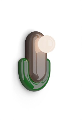 Kinkiet ceramiczny Ferroluce C2770 Moka + Verde Bali Eclair Deco