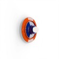Kinkiet ceramiczny okrągły Ferroluce C2775 Arancio Volpe + Blu Robot Voila Deco / Lampa sufitowa